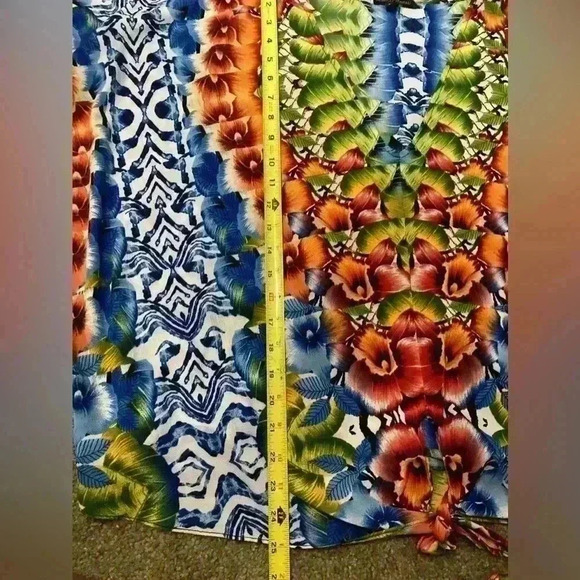 Alberto Makali Kimono Tropical Floral Top Tie Front - Picture 10 of 10